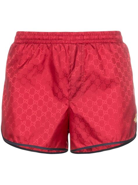 red gucci swim trunks|gucci swim trunks for men.